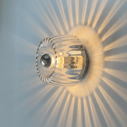 Australum Sol modern starburst sconce in polished chrome